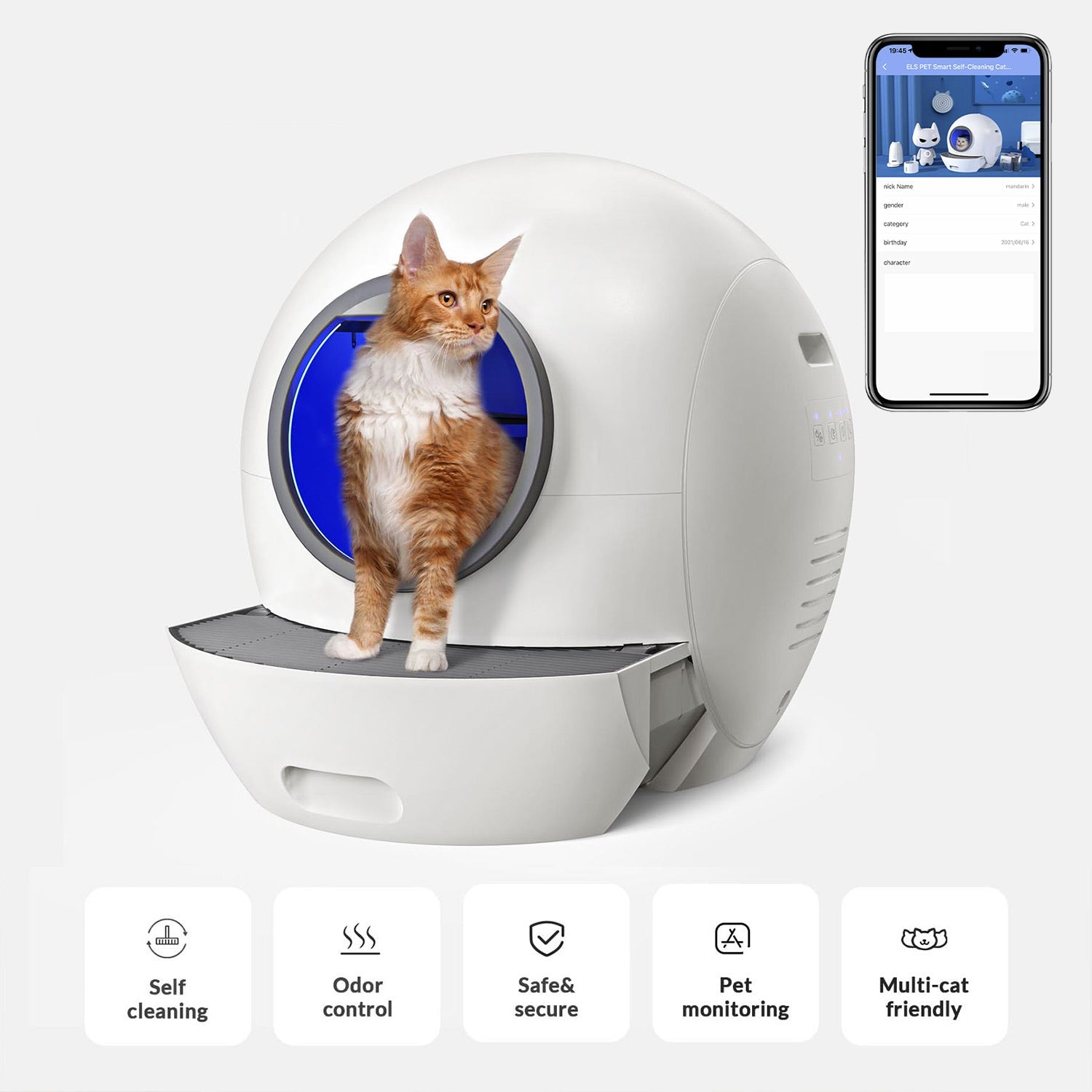 Selbstreinigende Katzentoilette „Spaceship“ von Els Pet